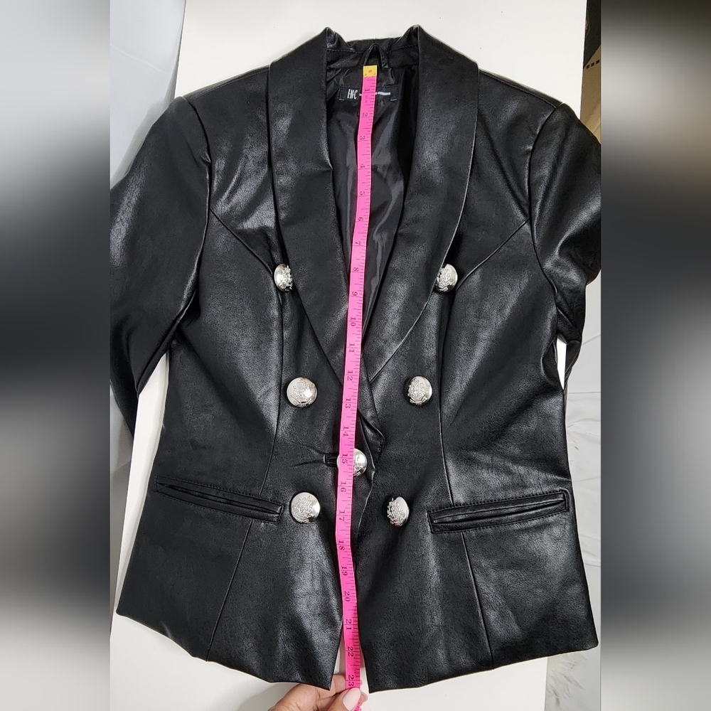 INC International Concepts Black Blazer Fitted Tailored - Picture 6 of 6